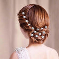 20pcs/lot Fashion U Shape Crystal Hair Fork Flower Hair Pin Sticks For Women Wedding Bridal Shiny Jewelry Wedding Hair Accessories for Brides and Bridesmaids