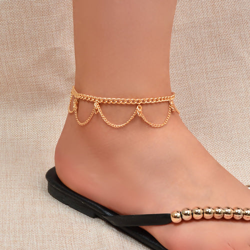 New Style Chain Anklet Trendy Handcrafted Beach Ankel Foot Jewellery