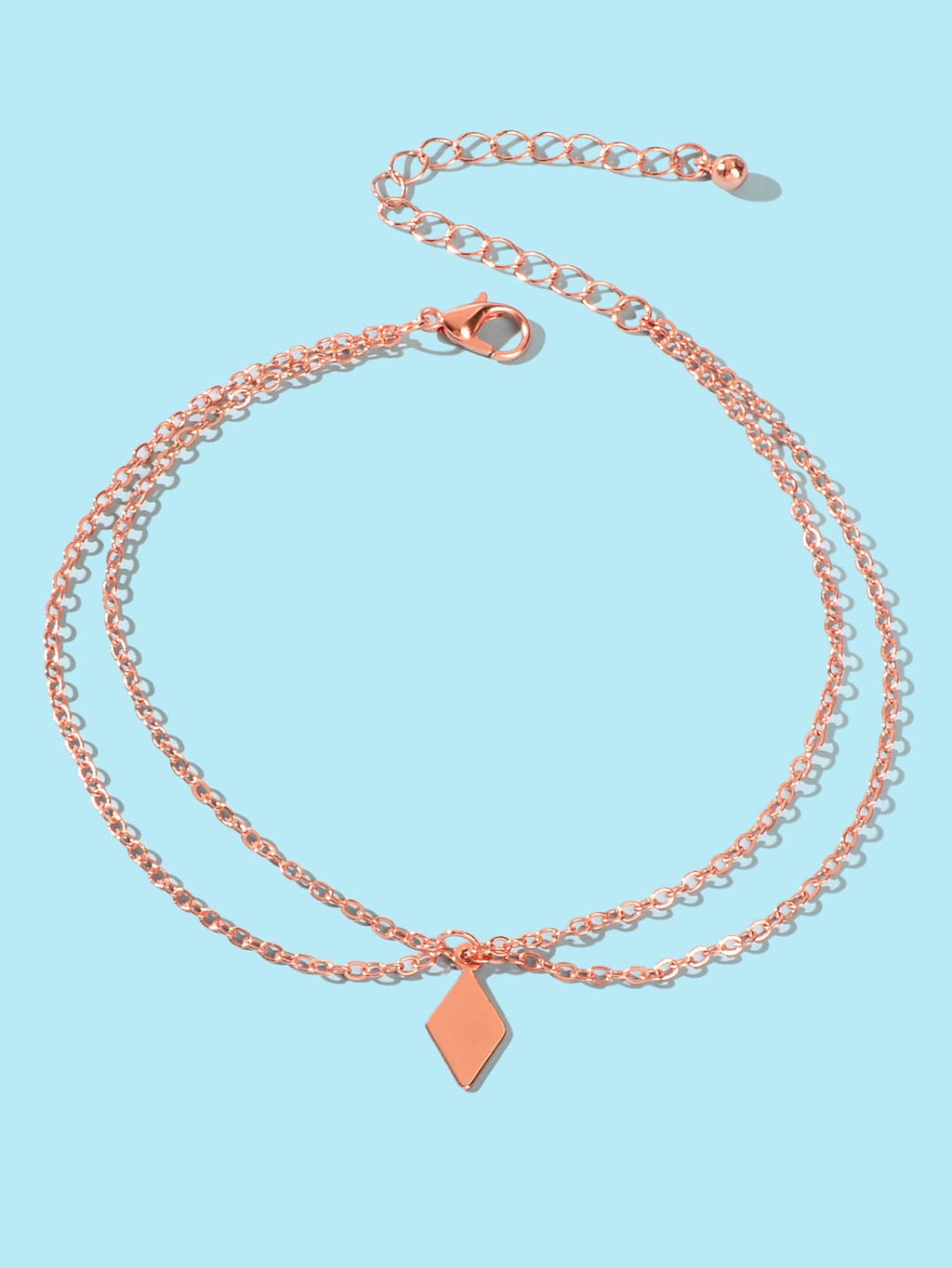 Bohemian Foot Beach Jewellery Double Layer Chain Rhombus Geometric