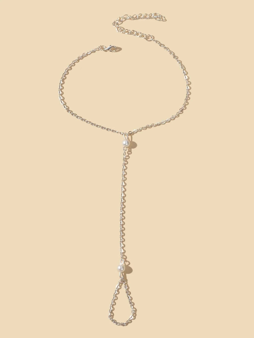 Foot Beach Jewellery Silver Pearl Mittens Anklet Finger Toe Boho Chic