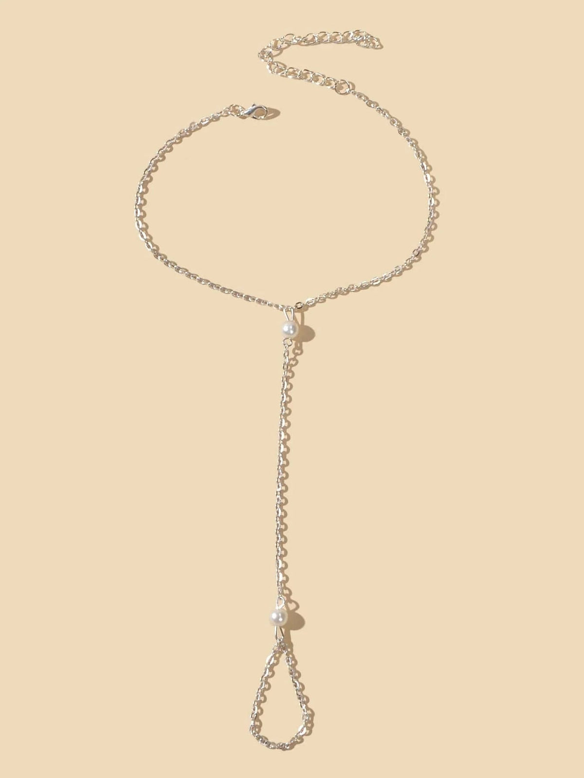 Foot Beach Jewellery Silver Pearl Mittens Anklet Finger Toe Boho Chic