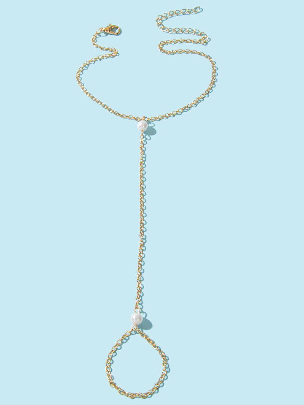 Foot Beach Jewellery Silver Pearl Mittens Anklet Finger Toe Boho Chic