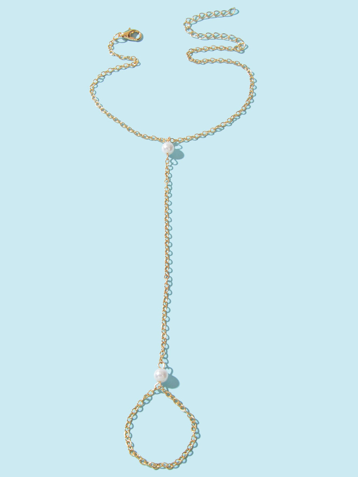 Foot Beach Jewellery Silver Pearl Mittens Anklet Finger Toe Boho Chic