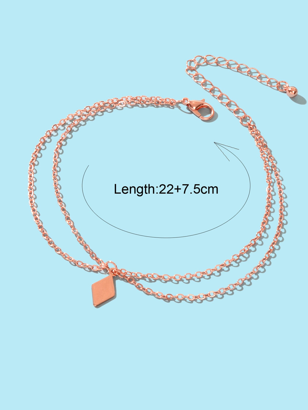 Bohemian Foot Beach Jewellery Double Layer Chain Rhombus Geometric