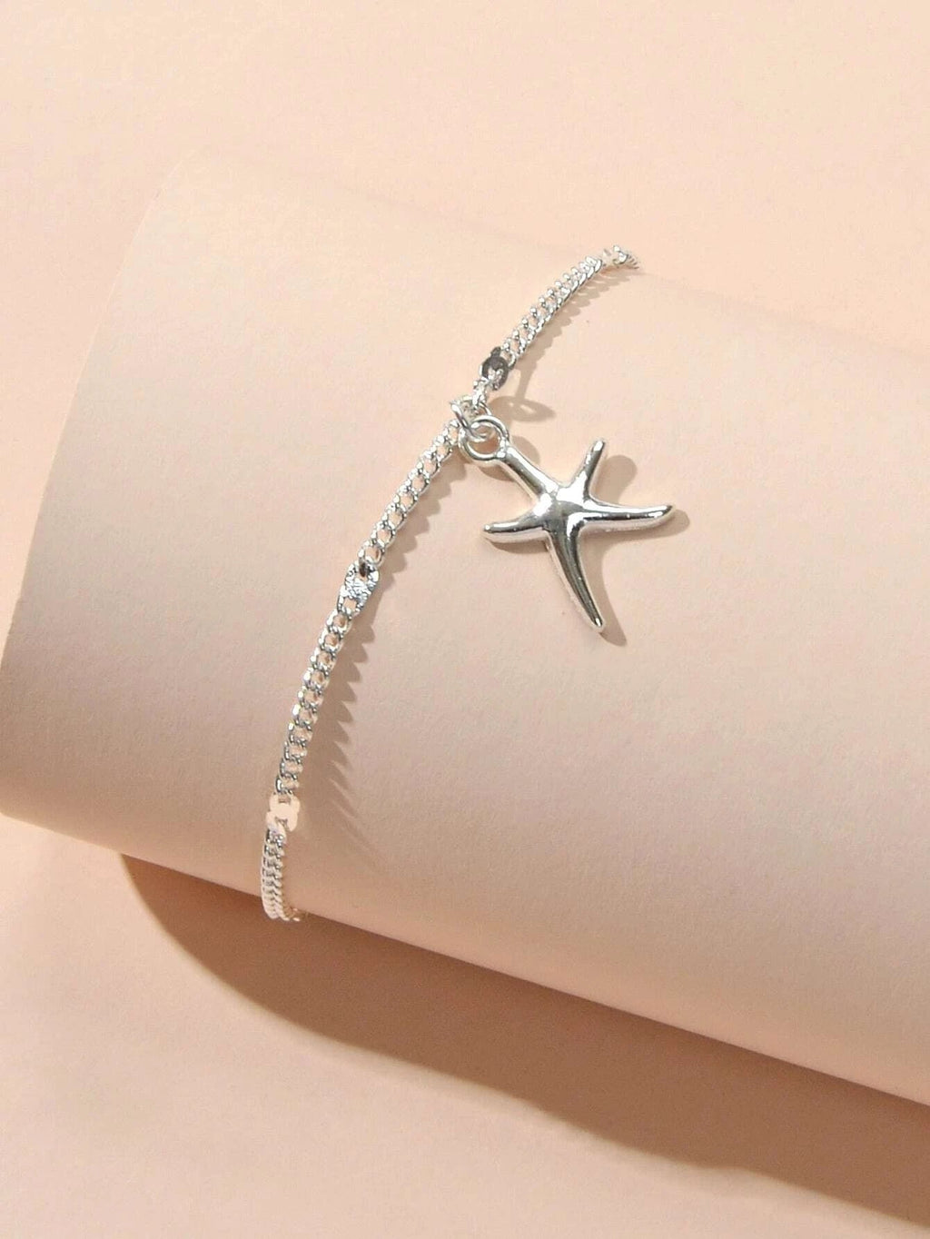 2pcs Fashion Foot Beach Jewellery Silver Chain Tassel Starfish Charm