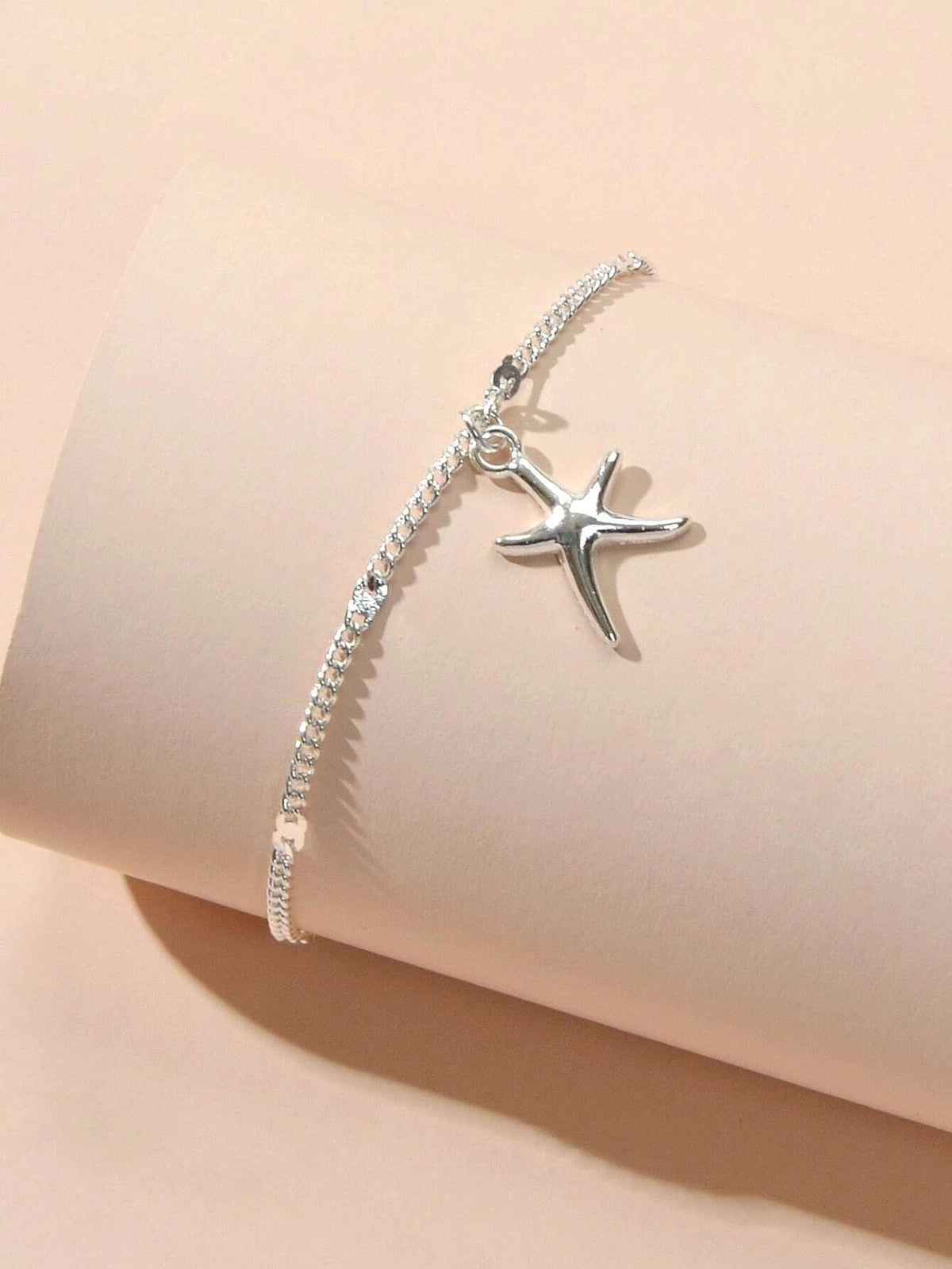 2pcs Fashion Foot Beach Jewellery Silver Chain Tassel Starfish Charm