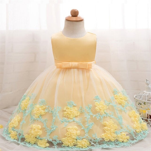 Baby Girl Flower Dress Vintage Robe Fille Princess