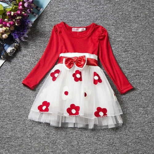 Baby Girl Flower Dress Vintage Robe Fille Princess