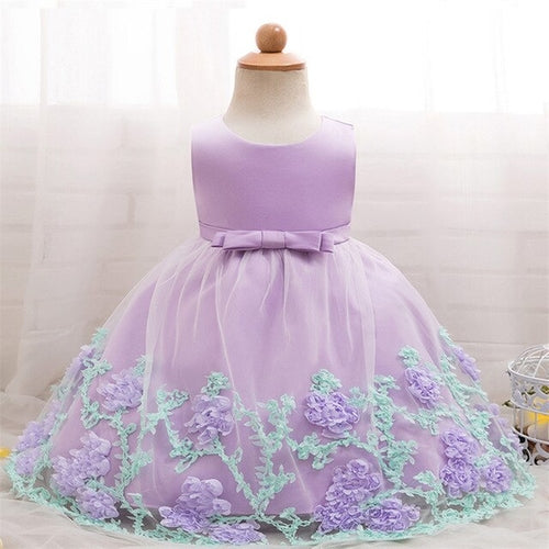 Baby Girl Flower Dress Vintage Robe Fille Princess