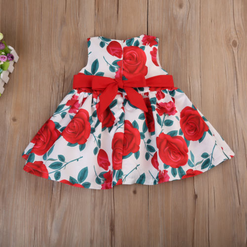 Christmas Flower Girl Bow Princess Dress Kids