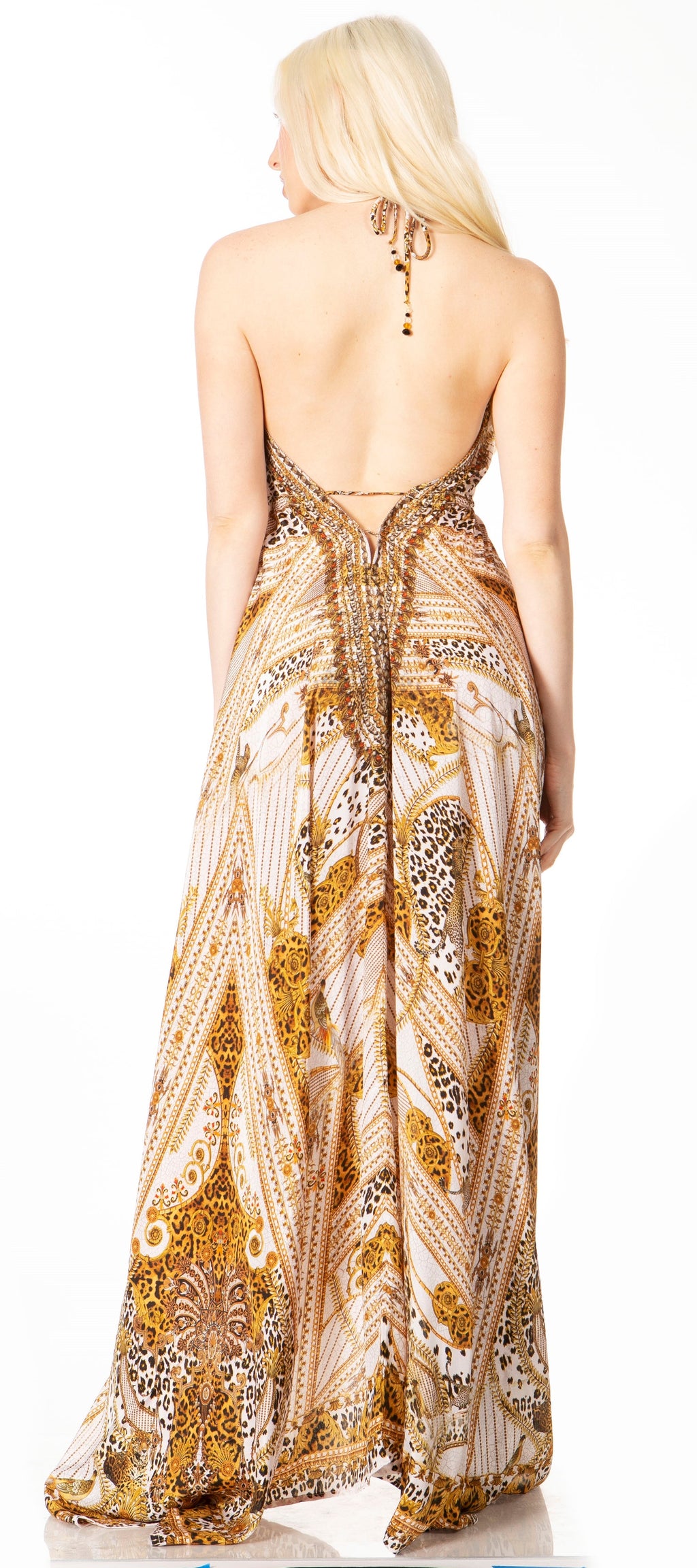 Sakkas Lizi 2 Women's High-Low Halter Maxi Dress for Beach and Vacation Parties