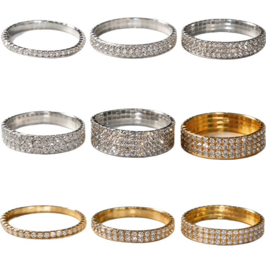 Fashion Bridal Zircon Shiny Rhinestone Wedding Formal Bracelets