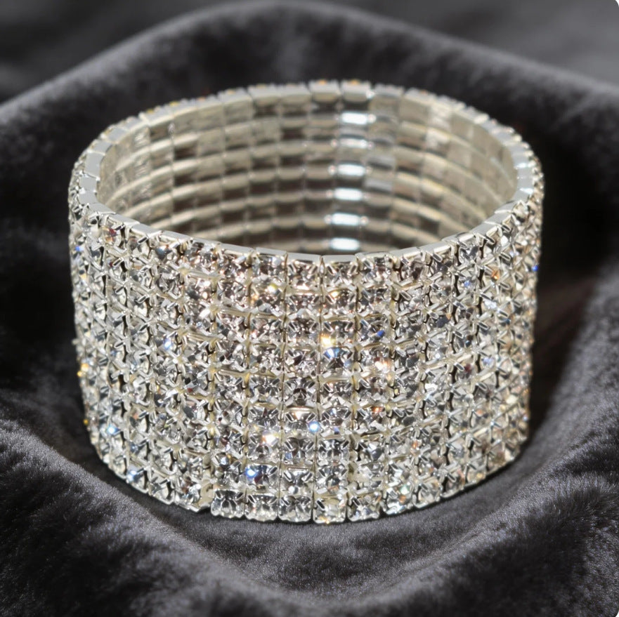 Fashion Bridal Zircon Shiny Rhinestone Wedding Formal Bracelets