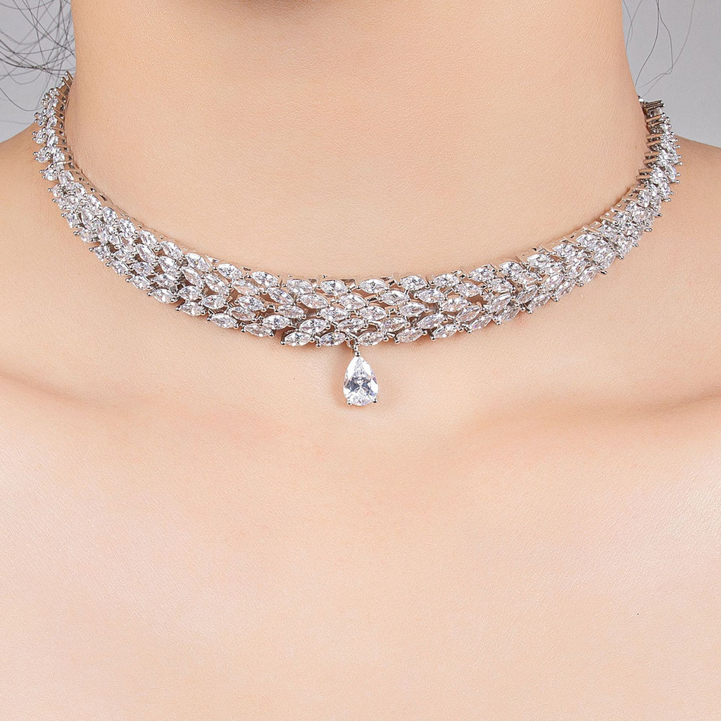 Pretty Beauty Zircon Bridal Christmas Wedding Jewelry Set