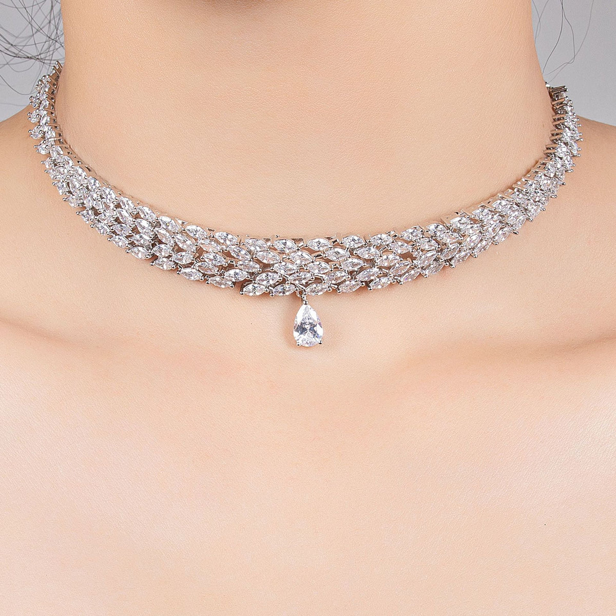 Pretty Beauty Zircon Bridal Christmas Wedding Jewelry Set