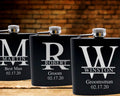 Bachelor Party Gift, Custom Flask Set, Wedding Flask Set