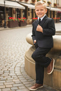 "Mason" Kids Black Suit (5-Piece Set)